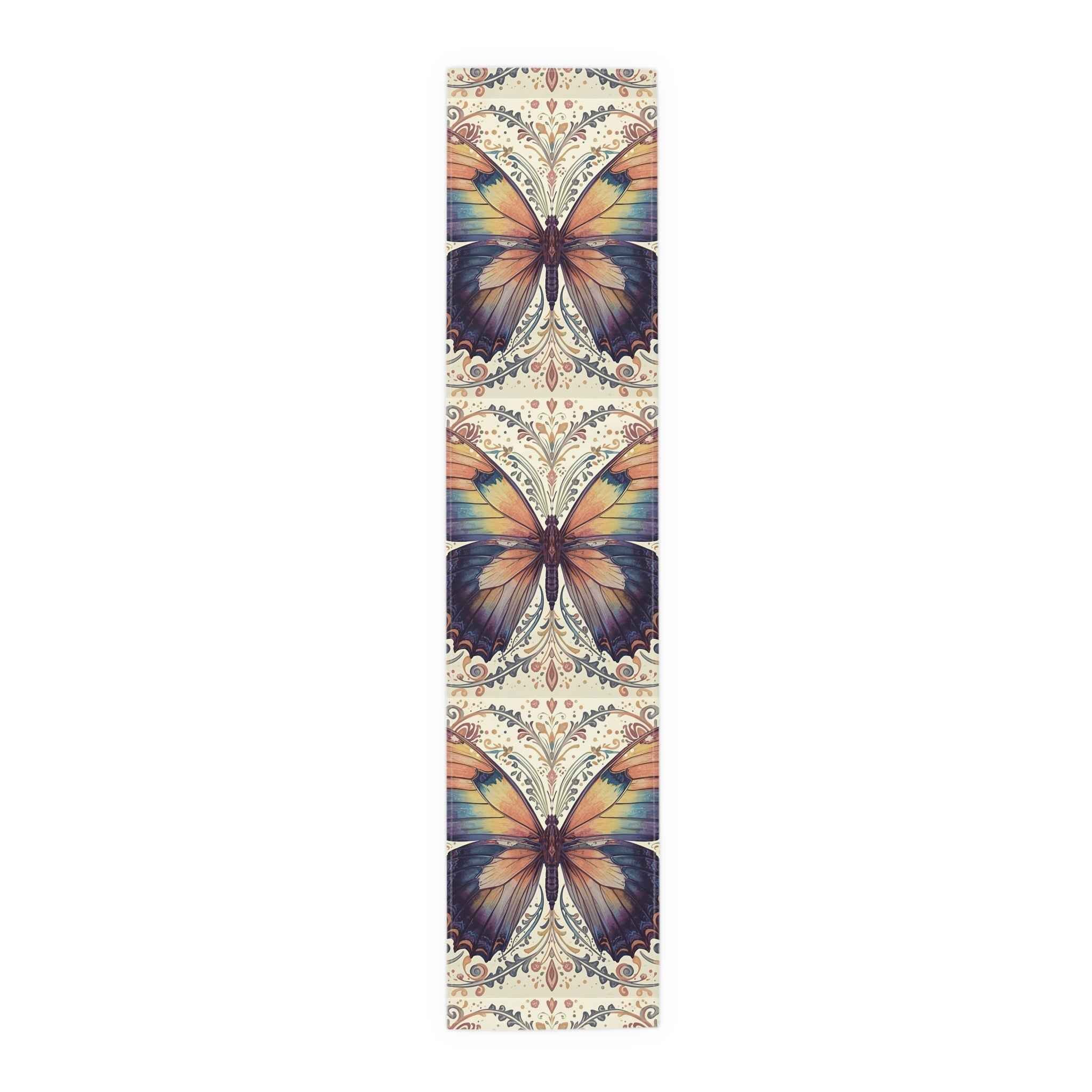 Butterfly Table Runner - Elegant Cotton & Poly Decor for Dining